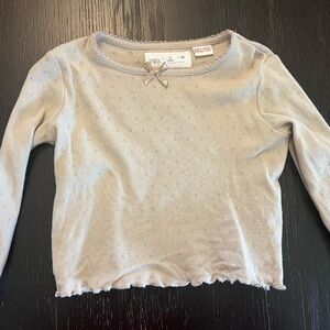 Zara Light Gray Textured Sweater